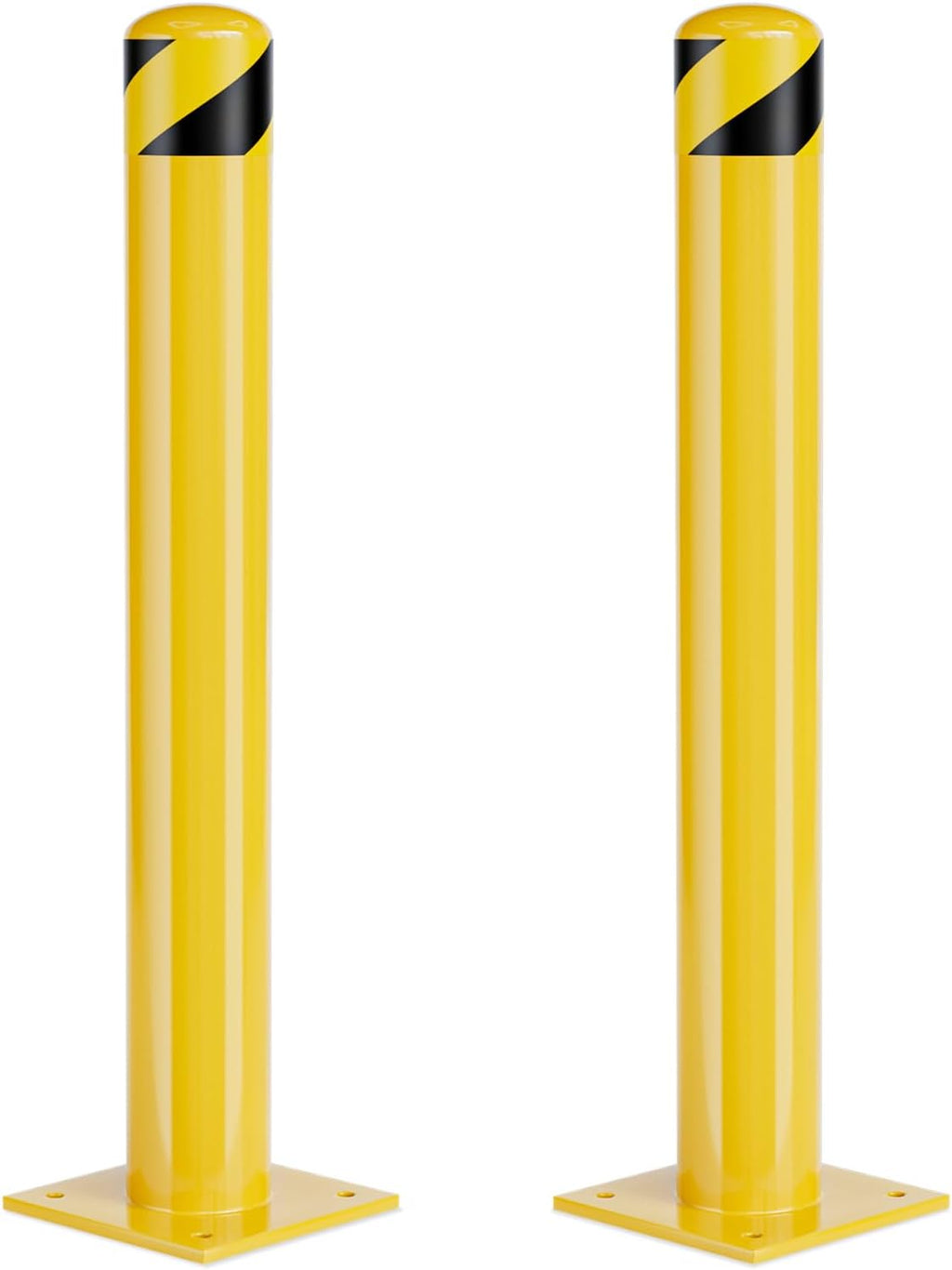 Safety Bollard Post, 36 Inch Height Steel Bollards, 4.5 Inch Diameter Parking