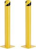 Safety Bollard Post, 36 Inch Height Steel Bollards, 4.5 Inch Diameter Parking
