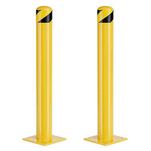 Safety Bollard Post, 36 Inch Height Steel Bollards, 4.5 Inch Diameter Parking by SpecializeinYourNeeds