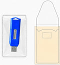 clear usb flash drive holders peel adhesive resealable, main product view