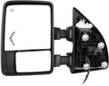 A Pair Heated Towing Mirrors Fits 2003-2007 for F250 for F350 for F450 for F550 Super Duty Series, Power Adjusted View Mirror with LED Turn Signal Light