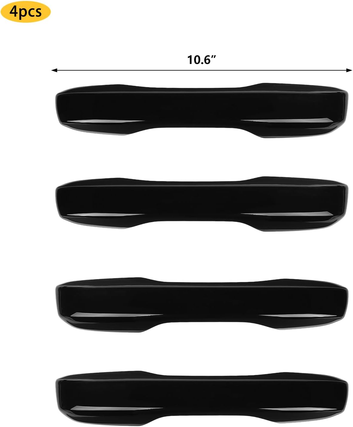 Thenice Snap-on Door Handle Cover for Honda Civic 2022-2026 -Black | Compatible with Honda Accord CR-V HRV 2023-2026 11th Gen Civic, No Tape Needed Exterior Handle Protection, Piano Black