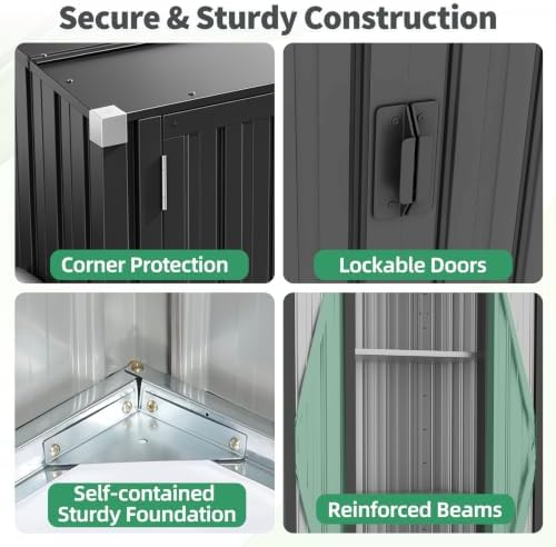 aecojoy outdoor storage cabinet waterproof, 70" vertical tall, package contents