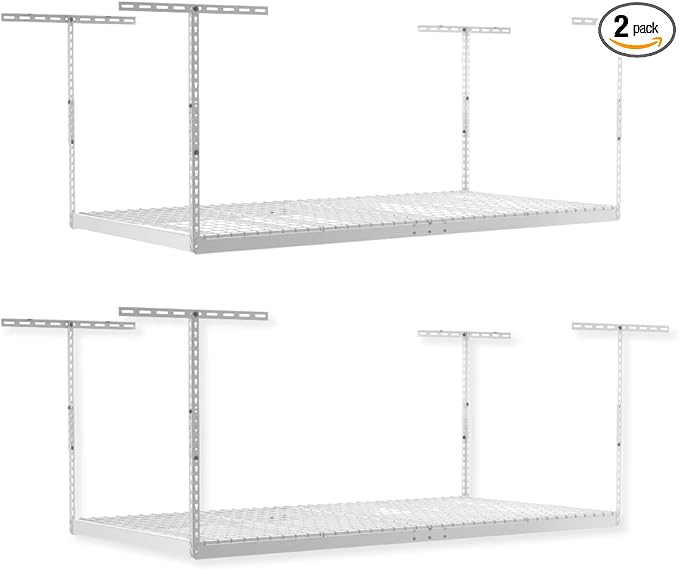 2-Pack 4 x 8 MonsterRax Overhead Garage Storage Rack, Ceiling Racks by MonsterRAXStorageSolutions