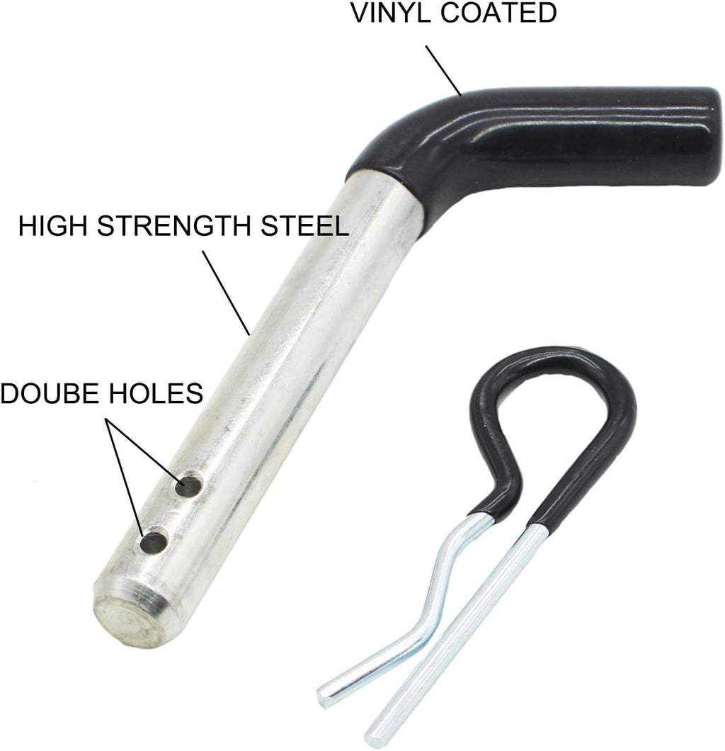 X-Haibei Trailer Towing Hitch Pin and Clip 1/2 inch Diameter fit Class I and II Hitches, 4 Pack