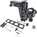 Trailer Hitch with Hook 2.5 Inch Receiver 6 Inch Drop 18500 LBS GTW Class 3 Black
