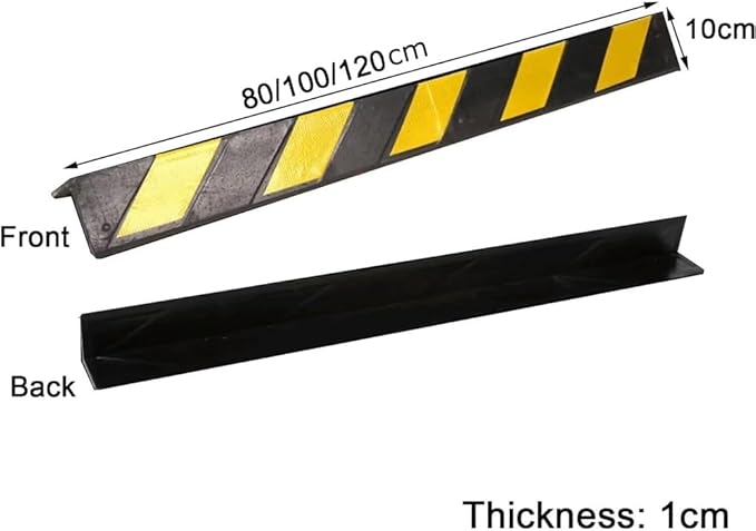 Parking Garage Wall Protector Corner Guard, 1cm Thick Rubber Column, - Image 5