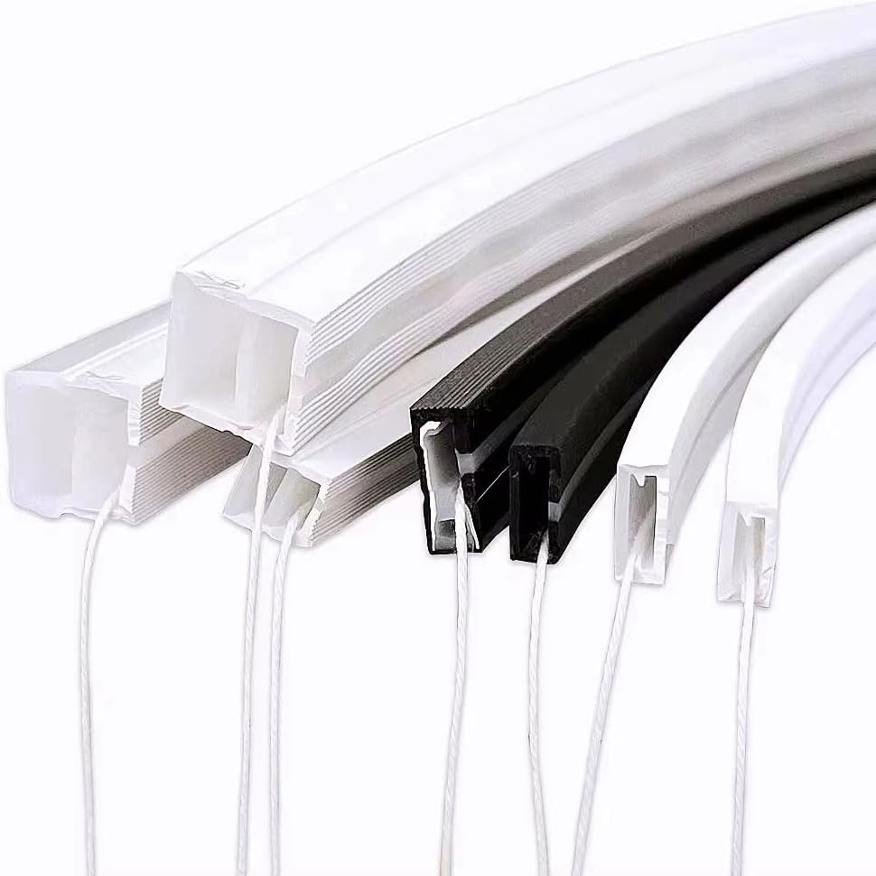 Flexible Neon Silicone Light Tube - Waterproof LED Strip Housing | White,1212-3meters