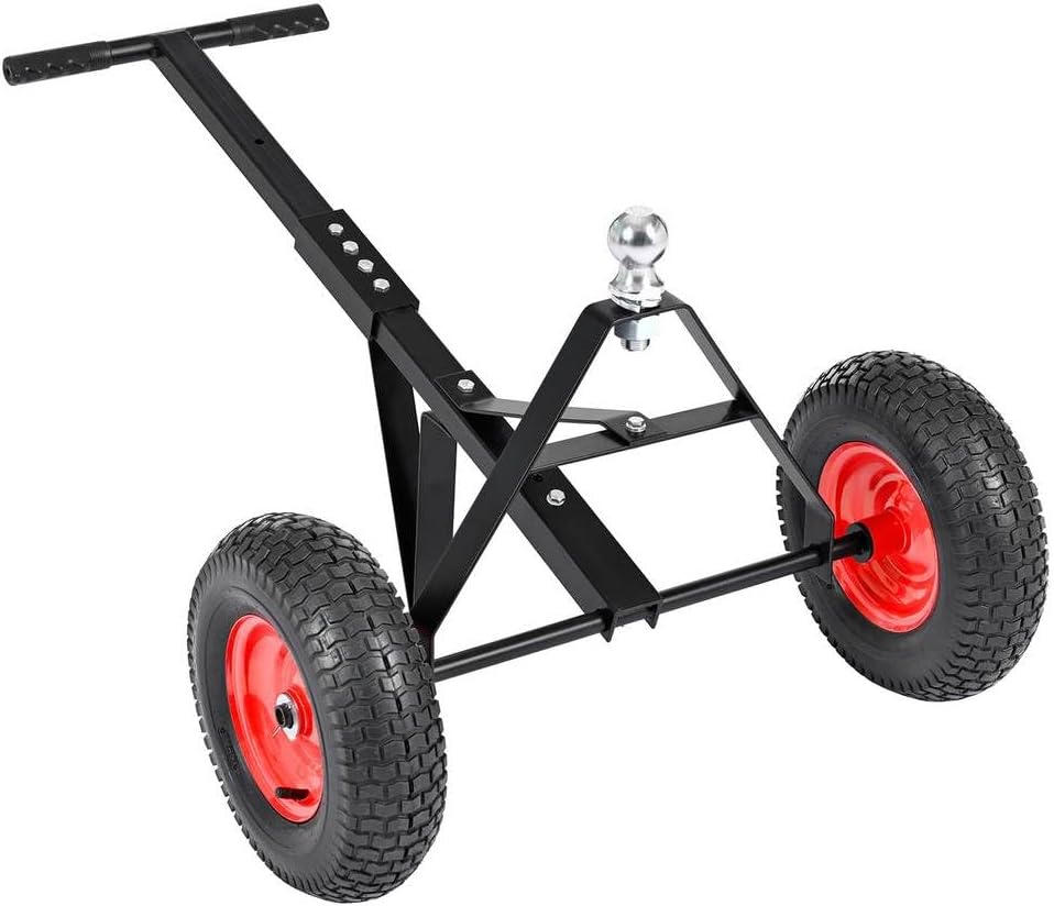 Trailer Dolly with 2" Hitch Ball – 600 LBS Capacity Heavy Duty Steel Trailer Mover with 13" Flat-Free Tires, Wide Wheelbase for Stability, Ideal for RV, Boat, Camper, Jet Ski & Utility Trailers