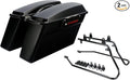 XFMT Vivid Black Hard Saddlebags Saddle Bags Trunk Black Latches W/Black by XFMT