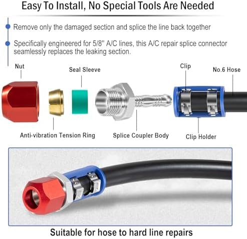 800-670 ac line repair kit a/c splice kit, side view