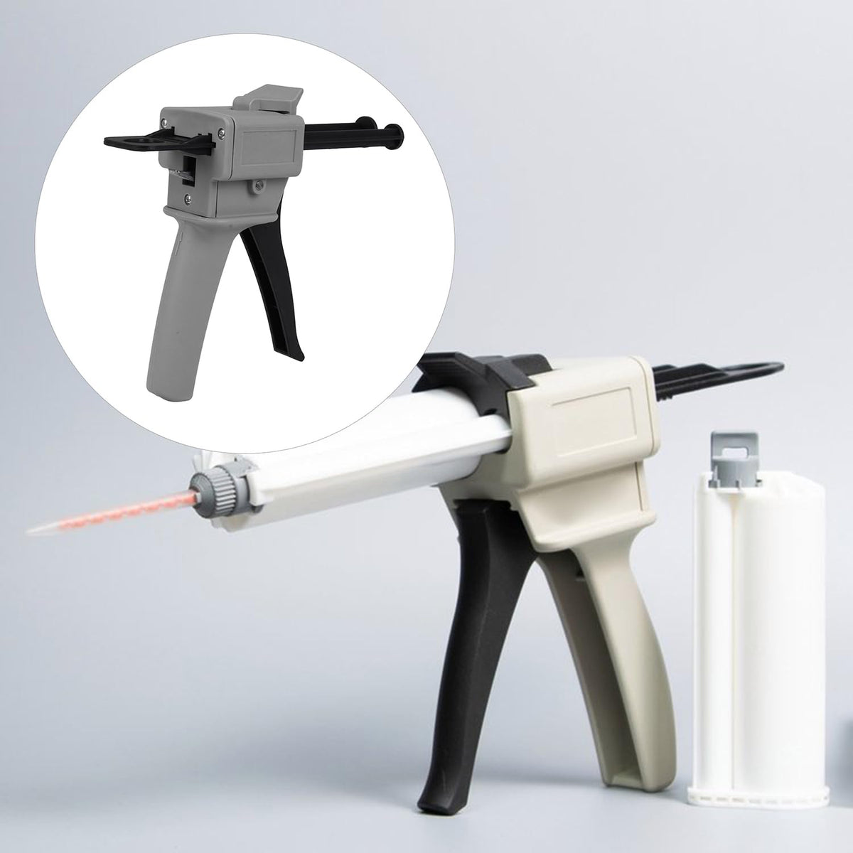 50ml dual cartridge glue dispensing gun, dispensing ratio, package contents