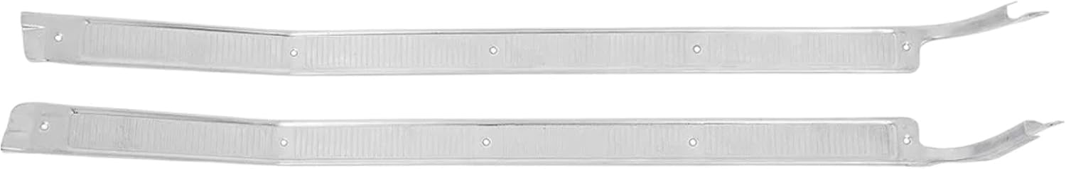 Pair Door Sill Scuff Plates Trim with Screws Compatible with 1967-1972 Ford Pickup Truck (F-100, F-250 & F-350)