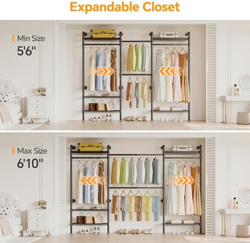 higeego w3 wall mounted clothes rack, industrial pipe shown in use