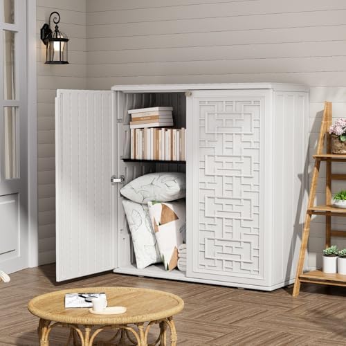 zzm hdpe outdoor storage shed, outdoor plastic storage shown in use