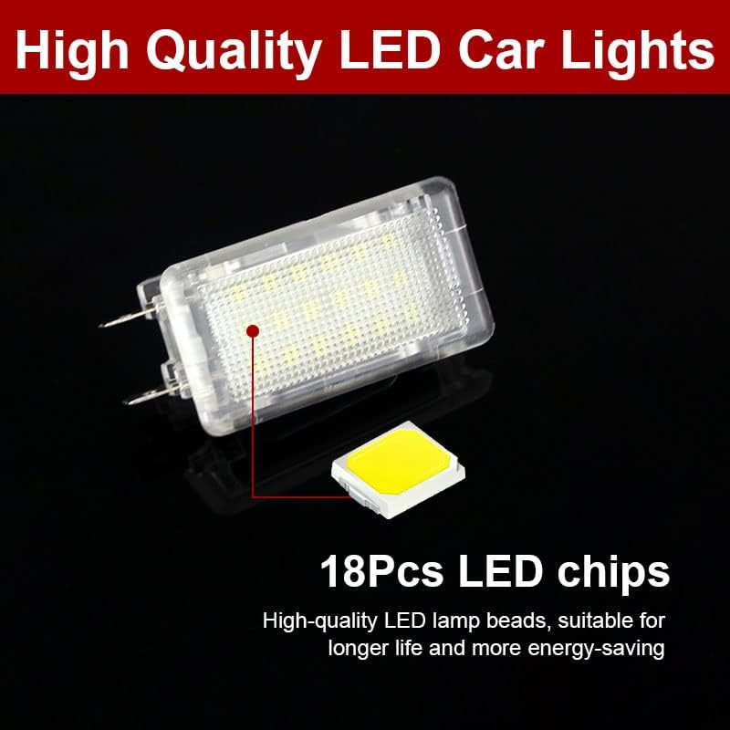 Led Footwell Luggage Trunk Interior Light Glove Box Lamp Compatible with Opel Kadett E-BJ Omega Senator Astra Corsa Insignia A-BJ 2008-2017(2pcs LED Lights)