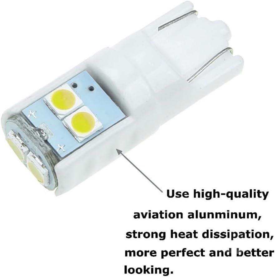 LED Bulb 2PCS for for ultra Bright Wedge Light for Trunk Cargo Glove Box Parking - T10 194 168 Replacement 12V(White)