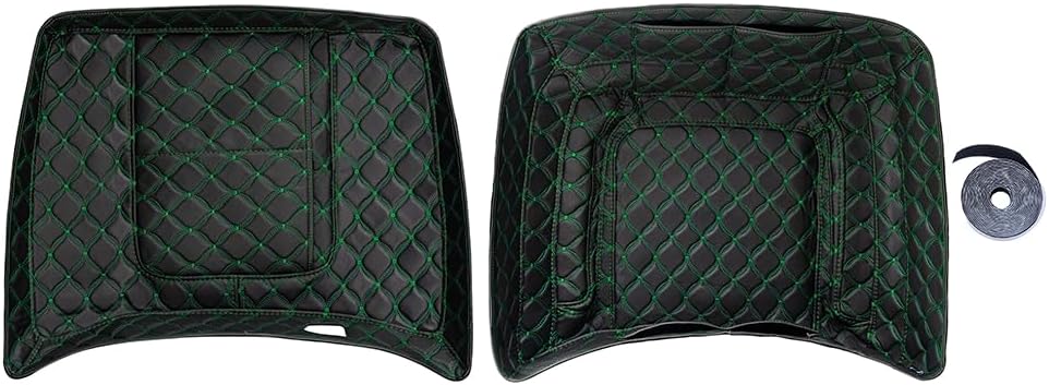 Moto Onfire Tour Trunk Pack Liners Carpet Inserts with Pockets Fit for Harley/AB Luggage (Green, King Tour Trunk Pack)