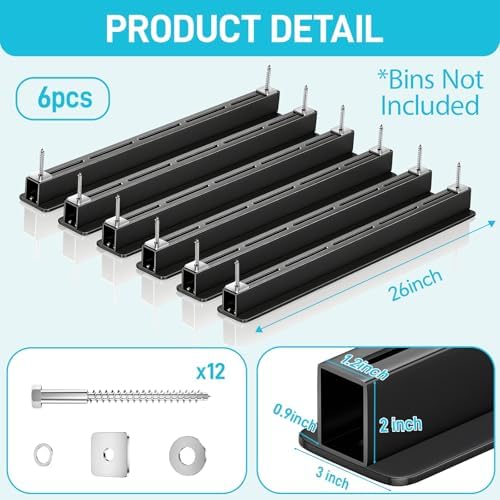 woofog ceiling utility bin rails storage rack, overhead shown in use