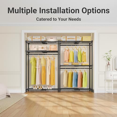 vipek x1 expandable clothes rack heavy duty adjustable, side view