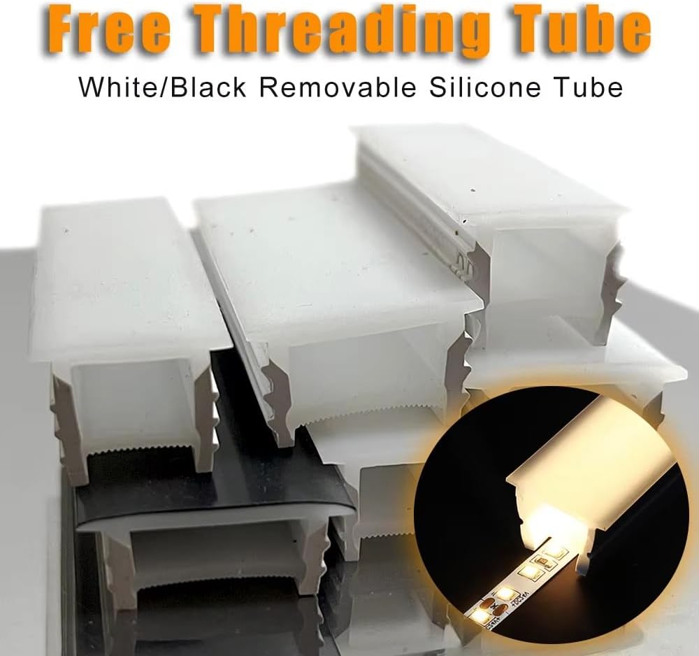3 Meter Cuttable LED Neon Silicone Channel - Customizable Length for LED Strips | White,F2014