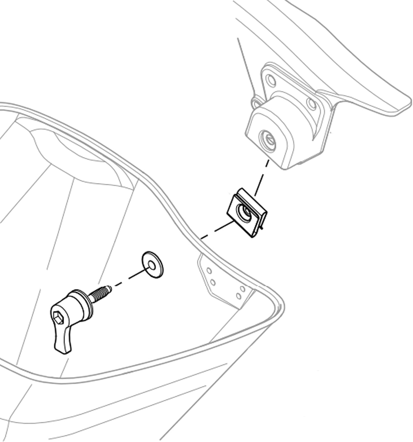 Saddlebag Lever Mount Kit, Hard Saddle Bags Lever Locks/Bolts for Harley Touring Road king, Street glide, Electra glide, Road glide 1993-2025 (Saddlebag Mount Kit)