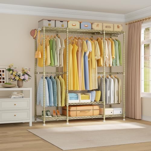 ulif e3 heavy duty garment rack 4-tier freestanding shown in use