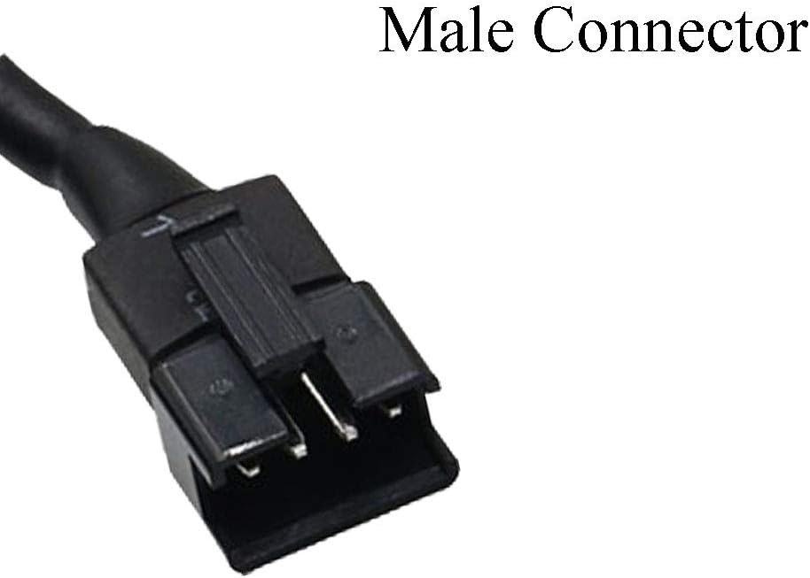 2Pcs 7.5in Motorcycle Extension Wire 3-Way Splitter Y Cable for RGB LED Motorcycle Light Rock Light Multi-Color Neon Strip (1 Female to 3 Male Cable)