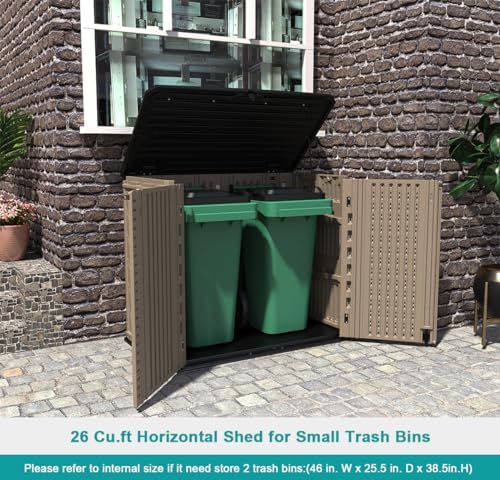 kinying outdoor storage shed - horizontal storage cabinet on a desk or shelf