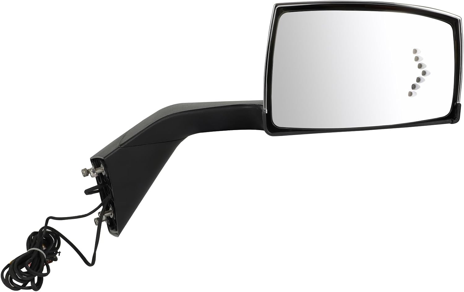 Passenger Side Truck Hood Mirror Fits 2004-2018 for Volvo VNL/VN Series, Manual Control View Mirror with Turn Signal Light