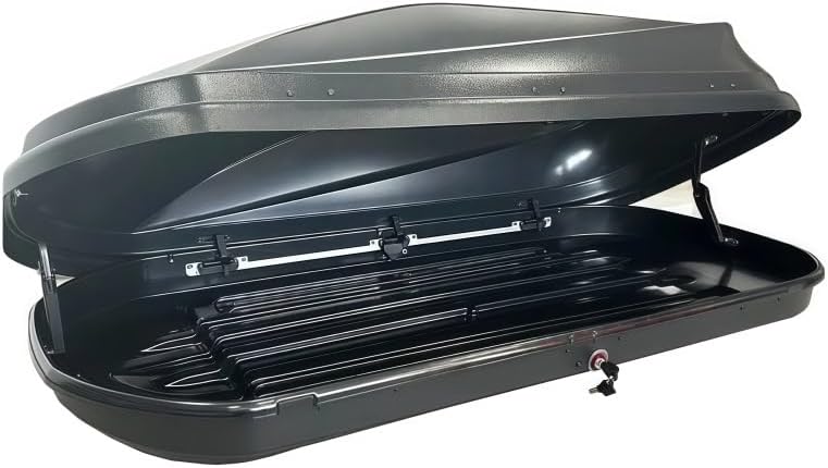 ABS/PC Universal Car Roof Box Storage Car Roof Box Camping 450L Roof Top Box Rooftop Cargo Carrier Luggage Rack Car Storage Roof Basket Automotive Exterior Accessories(Roof Rack Black)