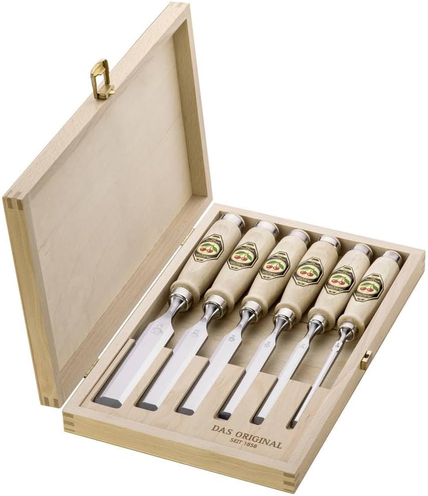 kirschen 1101000 6-piece chisel set in wood box, main product view