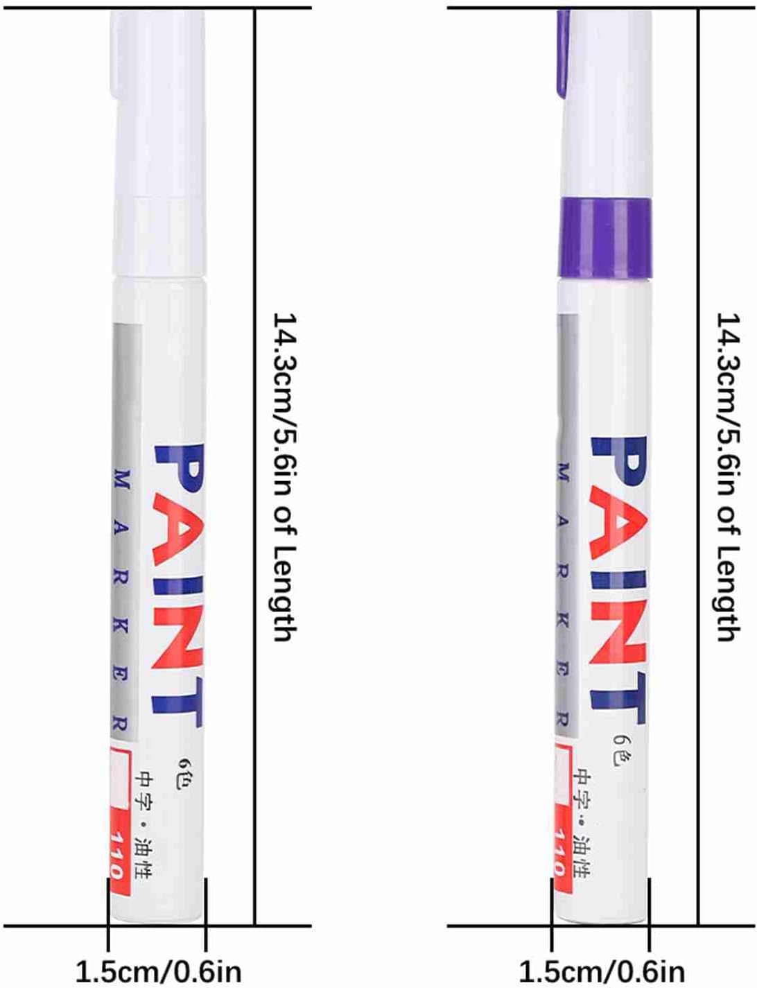 Paint Pen Refill Set, 24pcs with White and Purple Colors, 3.0mm Waterproof Permanent Markers - Durable Paint Ink, Replaceable Tip Design, Multi - Surface Use for Car, Tire, Glass