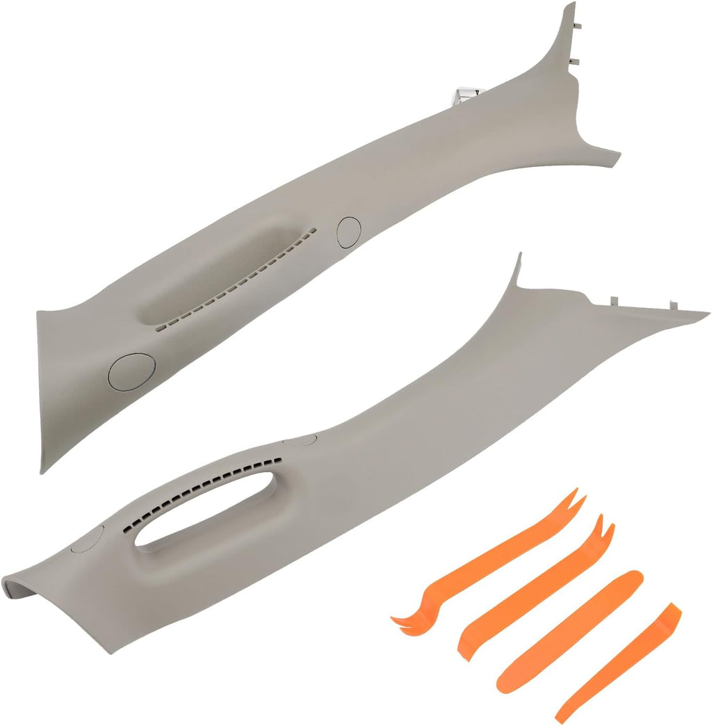 HQPASFY A Pillar Grab Handle Interior Trim (1 Pair), Compatible with 2002-2009 Dodge Ram 1500/2500/3500 Pickup, Replace# 1TE75BD1AA, 1TE74BD1AA Left Right Driver Passenger Side Beige