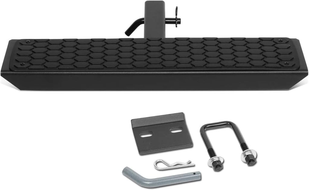 DNA Motoring Universal Trailer Truck Towing Heavy Duty 26in Hitch Step Bar for 2” Receivers, Rear Bumper Protector for Vehicle, Pickup, car, PT-ZTL-8103-BK