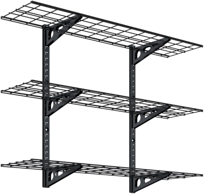FLEXIMOUNTS 3 Tier 1x4ft Garage Storage Wall Shelving, 12x48inch per Shelf by FLEXIMOUNTS