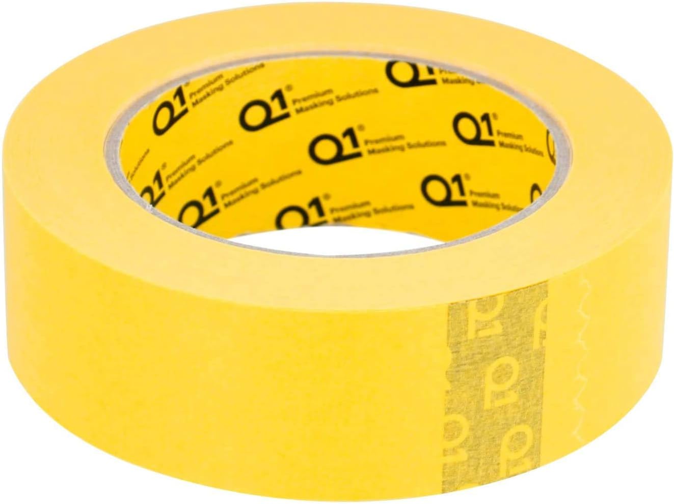 Q1 - 1-1/2 inch (36mm X 50m) Premium High Performance Automotive Yellow Masking Tape - High Temperature - 1-Roll