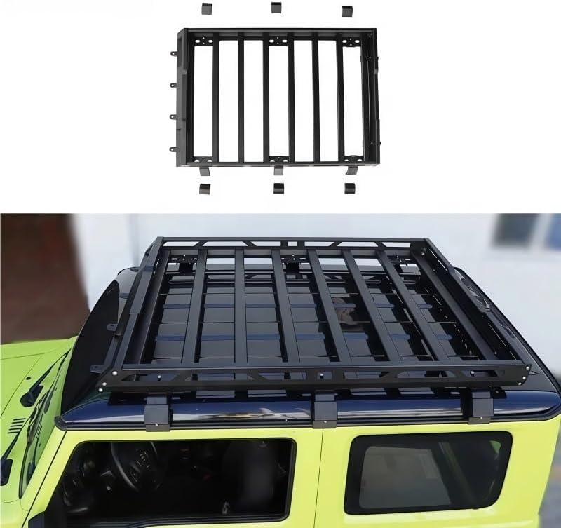 Auto Exterior Parts Car Organizer Cargo Roof Rack Basket Luggage Carrier Compatible for Suzuki Jimny 2019+ Rooftop Cargo Carrier Luggage Rack Car Storage