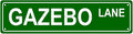 GAZEBO LANE Space Metal Tin Street Sign Bar Cafe Garage Cave Home Room Wall by Unknown