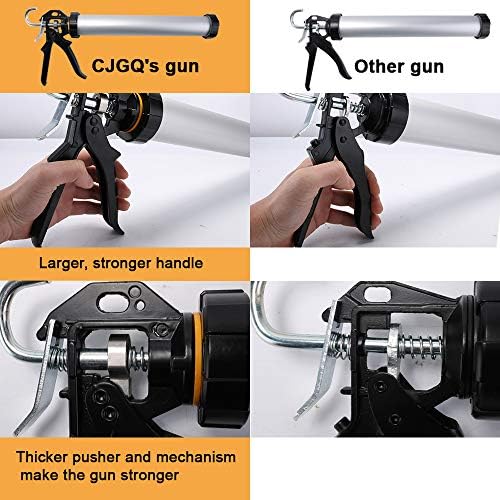 sealant sausage caulking gun with aluminum cartridge 600ml/20oz, side view