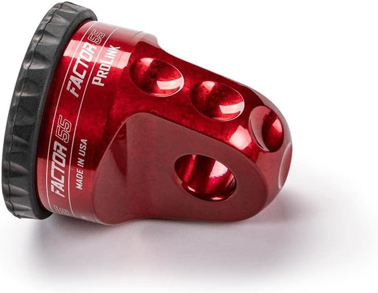 Factor 55 00015-01 Prolink Original Shackle Mount Replaces Winch Hook with a Stronger Shackle D-Ring Mount Max Load Rating 16,000 lb Ideal for 4x4 Off Road Adventures - Red.