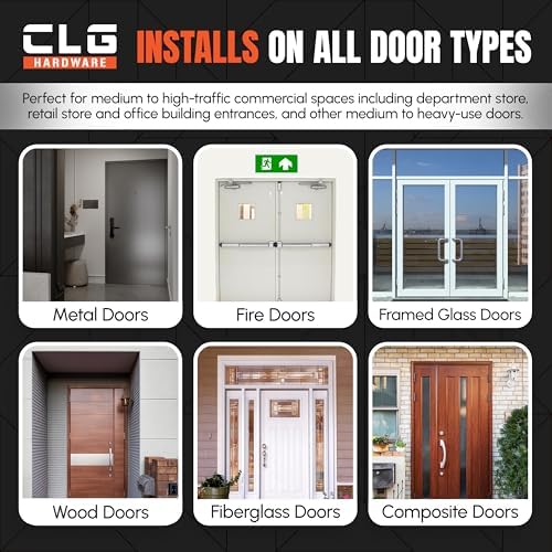 clg hardware medium/heavy duty commercial door closer with shown in use