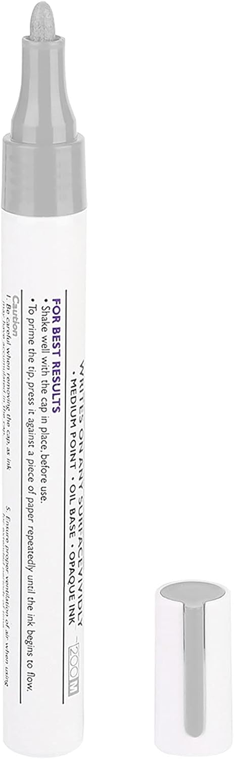 Qqmora Car Tire Paint Pen, Marking Pen Car Tire Paint Pen Not Easy to Fade Drying Tire Paint Pen (Silver Color),car paint supplies