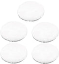 Swagwert 5Pcs 5" Wool Polishing Buffing Pads Hook and Loop Pad Fit Orbital Polisher Buffer