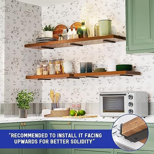 goovilla shelf bracket, floating shelf brackets 8 inch shown in use