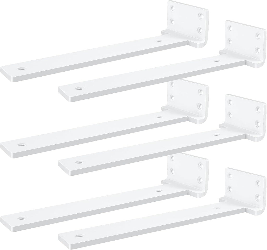 heavy duty shelf brackets, 10 inch 6 pack, main product view