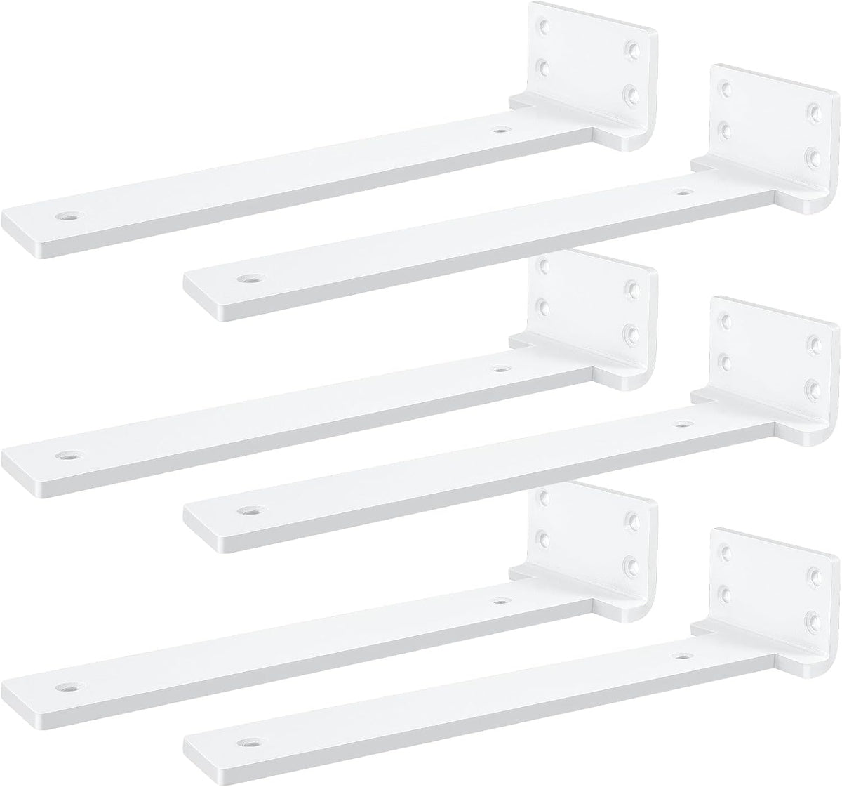 heavy duty shelf brackets, 10 inch 6 pack, main product view