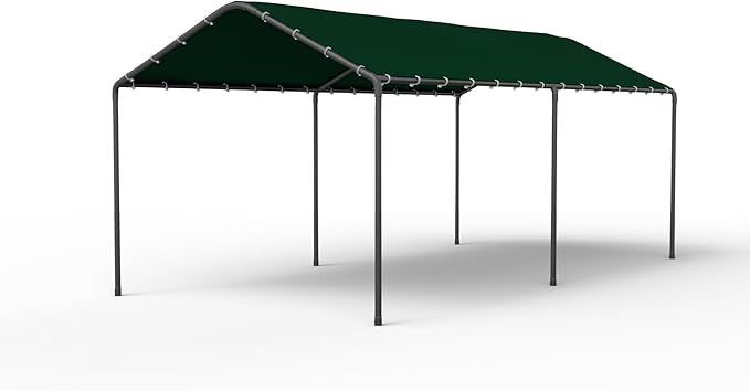 GOJOOASIS 10x20 Carport Heavy Duty Portable Garage Shelter Metal Car Canopy Tent by GOJOOASIS