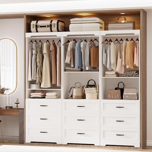 ironck freestanding closet system with adjustable shelves &, view 9