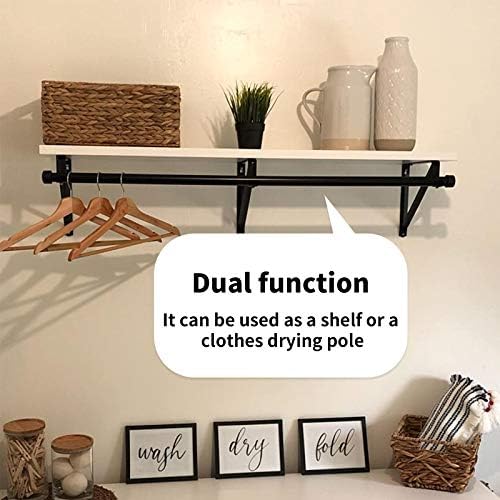 heavy duty closet rod & shelf brackets clothes showing dimensions